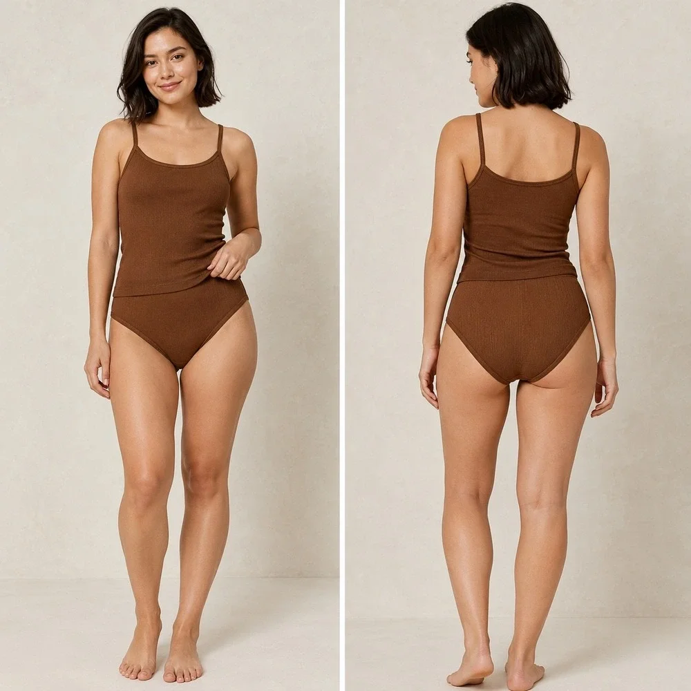 SKIMS Sleep Tank +‎ Brief Set Copper XXS